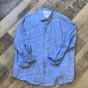 BEAUTIFUL Tasso Elba Men’s Linen Dress Shirt